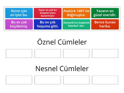 Öznel ve Nesnel Cümleler