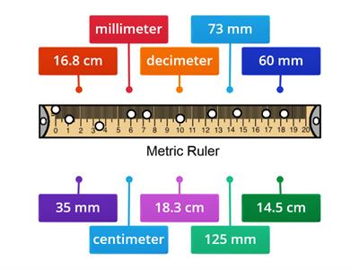Parts of a Metric Ruler