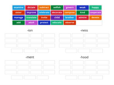 Noun suffixes