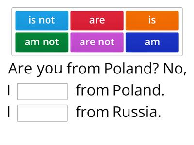 Am, is, are (positive/negative/questions)