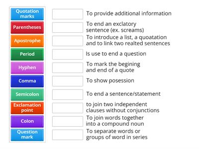 Punctuation marks 