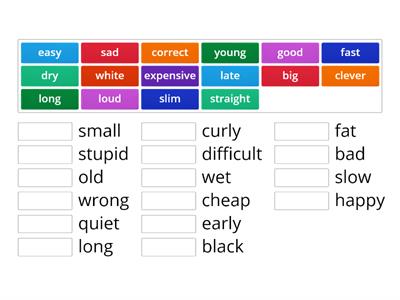 Adjectives - opposites 1