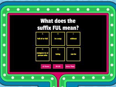 Morphology Lesson Suffixes Lessons 1-35