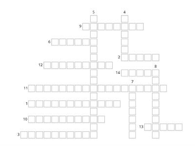 Focus 1, 4.2, 4.3, 4.5, 4.6, 4.7 CROSSWORD