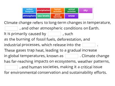 Climate Change Vocabulary