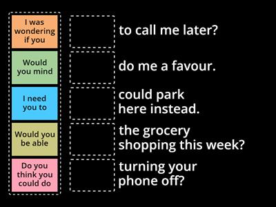 Requests Matching (ESL Brains - I was wondering if... - making requests)