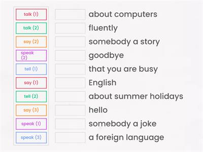 Speaking verbs