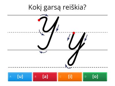 Kokį garsą reiškia? (balsiai)