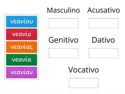 1ª declinação  em -ας -masculino (singular)