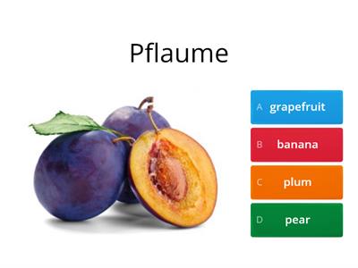  Fruit in English - Quiz  German - English