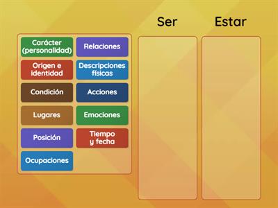 01. Ser y estar (Ordenar)