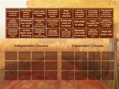 Independent Clauses vs. Dependent Clauses