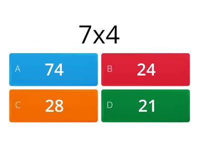 Times Tables Speed quiz:  3x 4x 8x