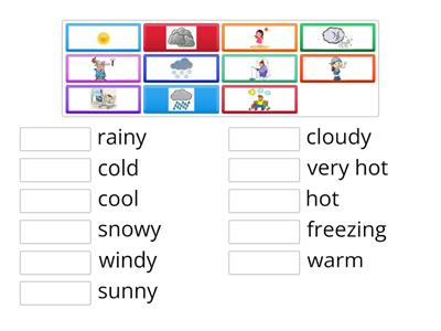 Grade 2 Weather and temperature Match up