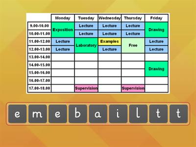 MY TIMETABLE _ D CLASS