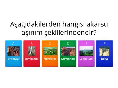 Aşınım ve Birikim Şekilleri