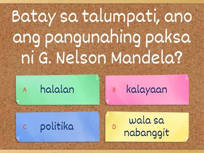 Q3-PAG-UNAWA SA BINASA (Talumpati ni Mandela)