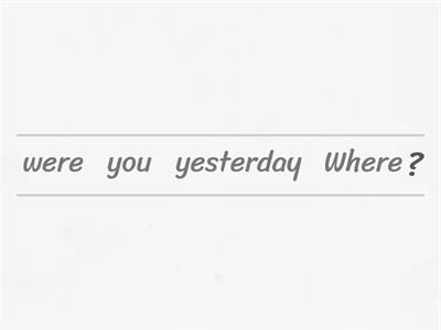 A1. Conversation Past Simple : was /were 