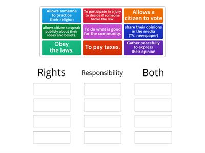 2 Sort the Rights/Responsibility