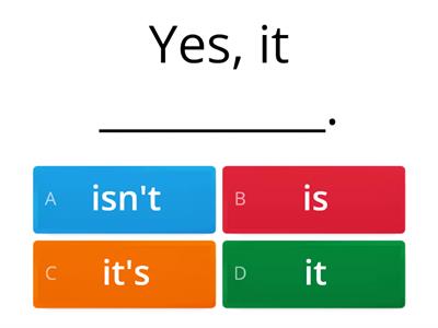  Is it .../ Yes, it is/ No, it isn't. Classroom objects