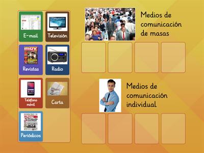 Clasifica los siguientes medios de comunicación