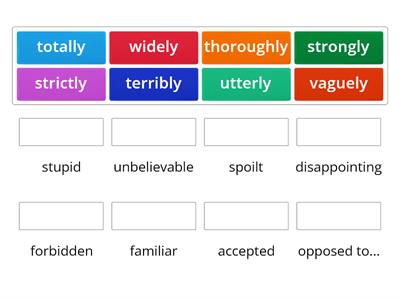 Adverb - Adjective collocations 1