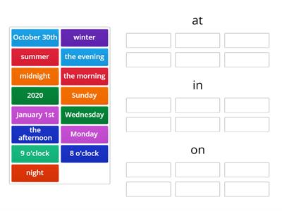 Prepositions of Time 1