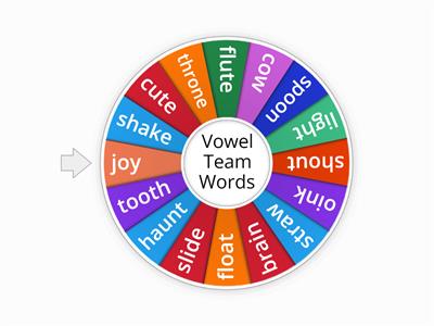 Random Vowel Team Words