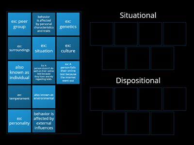 Situational vs Dispositional Explanation for Behavior