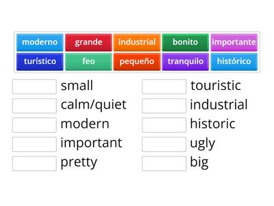 Adjectives describing cities and towns