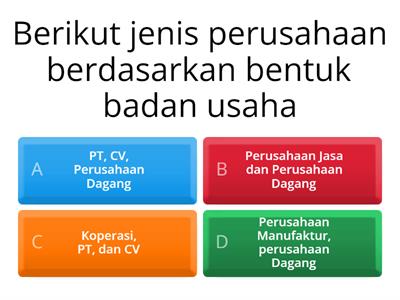 Pre Test Siklus Perusahaan Jasa