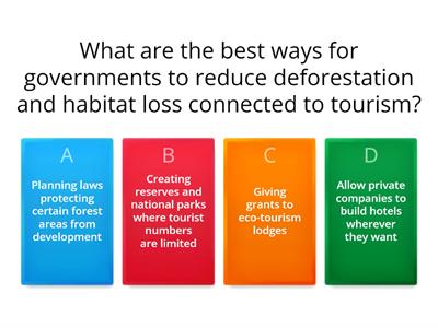 How governments can minimise the negative environmental impacts of tourism