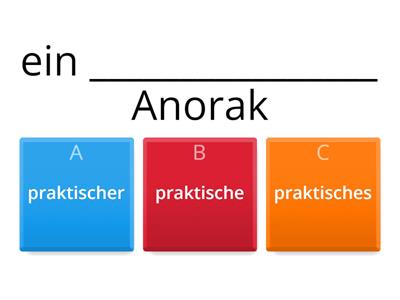 Meine Checkliste (Adjektiv nach ein/e) Maximal 3