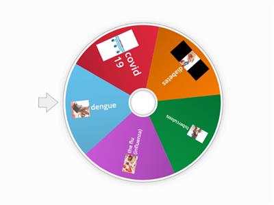 Communicable and non communicable (spin wheel)