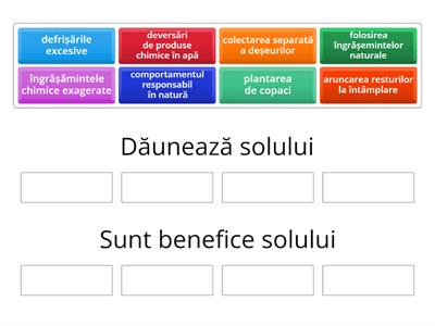 Acțiuni asupra solului