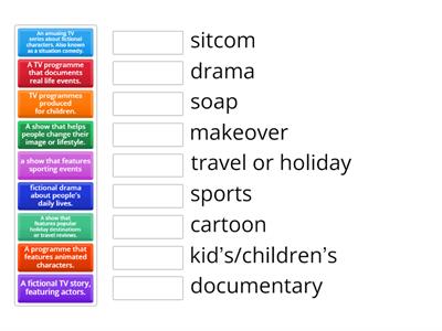 types of TV shows 
