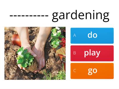 Collocations with do, play and go