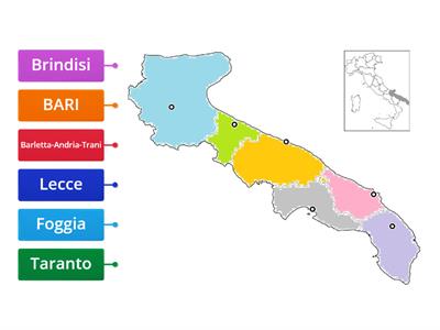 PUGLIA - Città capoluogo di provincia e territori