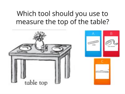 Choose the tool-measurement