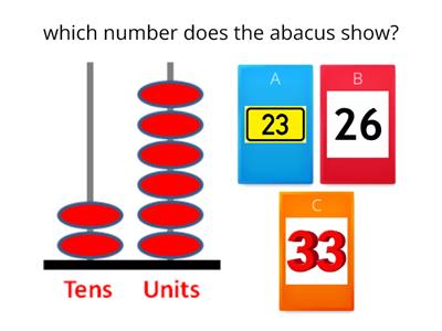  Abacus game for tens and ones 