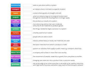 Secondary Economic Activities