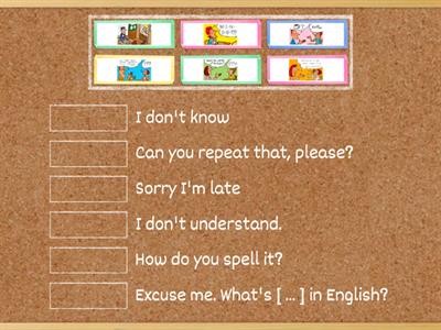 Classroom language (student's say)