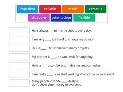 personal qualities - as