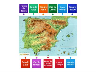 Mapa cabos de España 