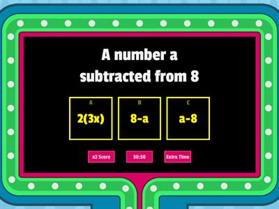 Translating English phrases and sentences to Mathematical phrases and sentences and vice versa