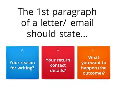  Letter/ Email Comparison