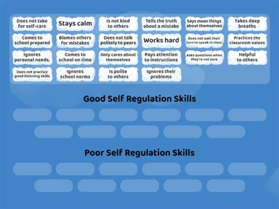 Self Regulation Skills 