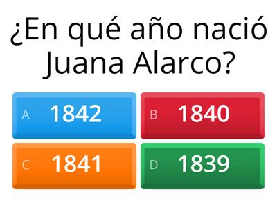 ¿Cuánto sabes de Juana Alarco y de nuestra Institución? 