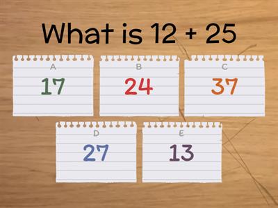 Y6 / Y7 transition general maths quiz
