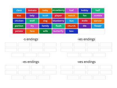 Plural endings